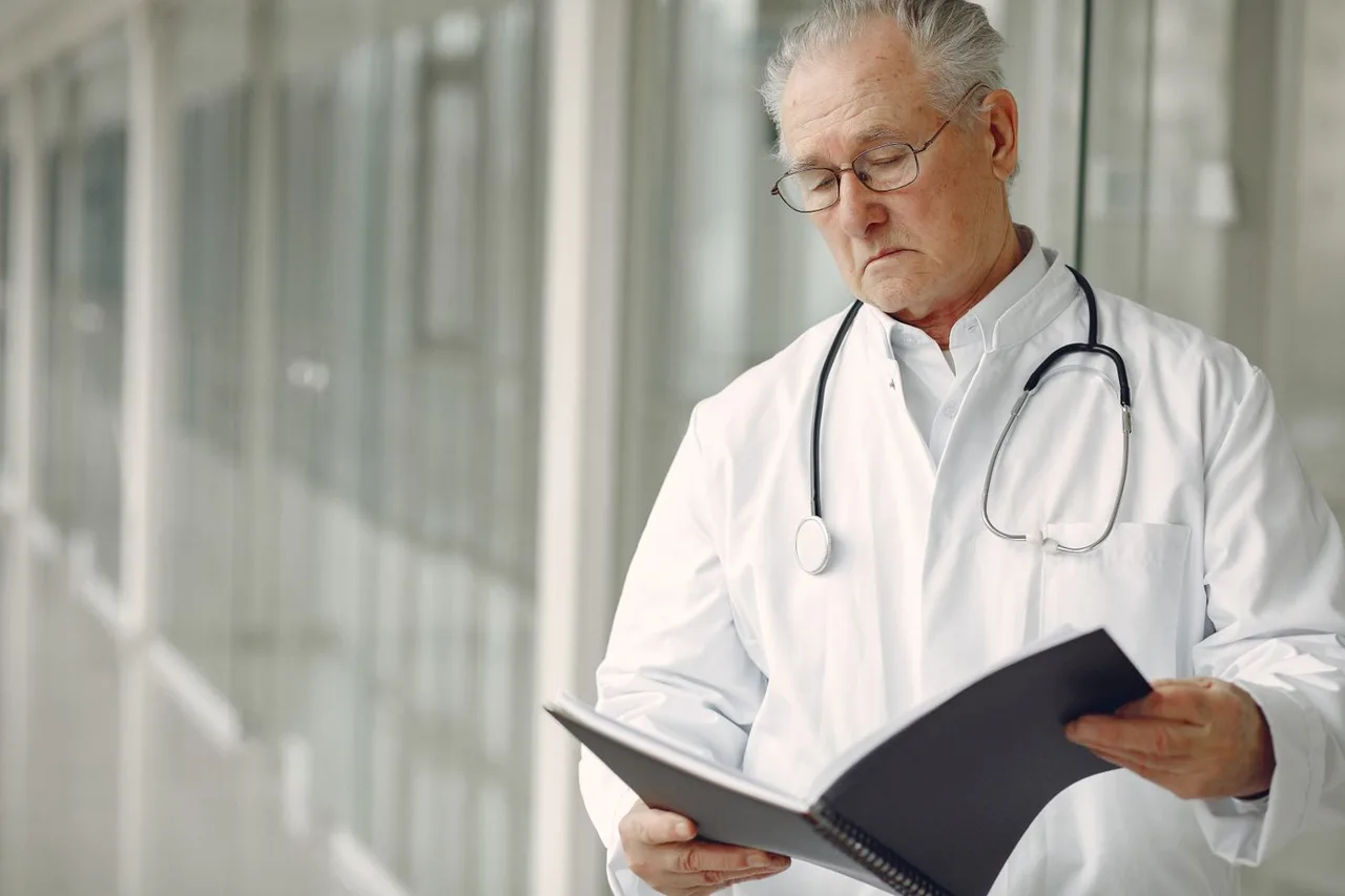 Physician reviewing clinical records