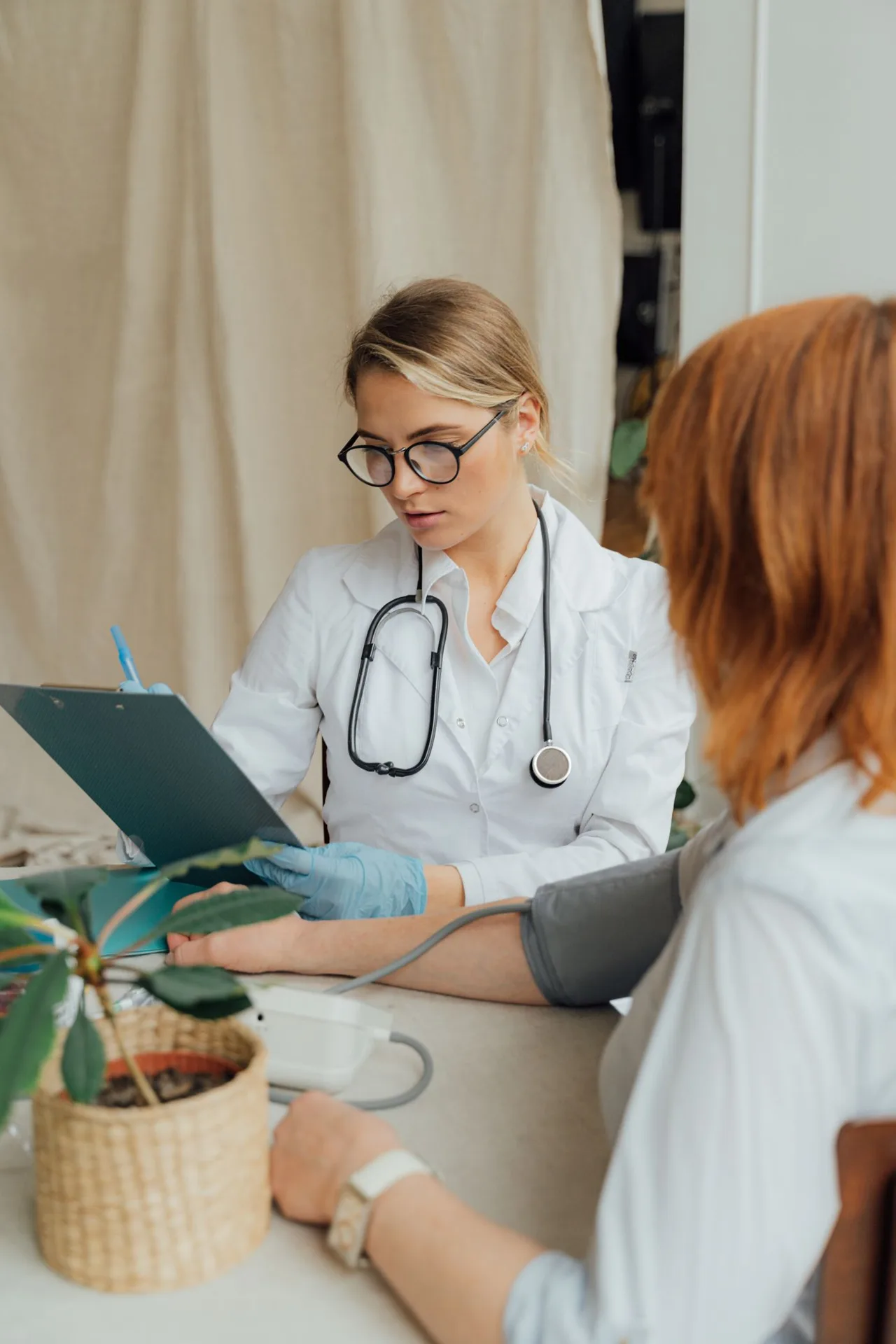 Doctor consulting with a patient in a medical office